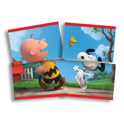 Painel 4 Lminas Snoopy - Festcolor