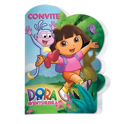 Convite Dora Aventureira (8 unid.) - Festcolor 