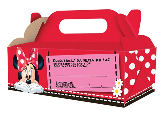 Caixa Para Viagem Minnie Mouse Red (ref.95) (8 unid.) - Regina 