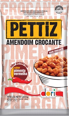 Amendoim Pettiz Pimenta Vermelha c/ 1,01Kg - 