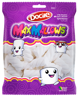 Marshmallow MaxMallows Twist Branco c/250grs - Docile
