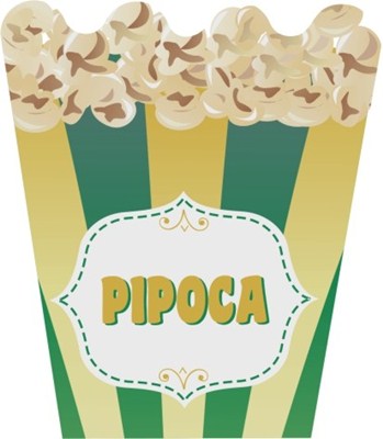 Caixa para Pipoca Verde (12 unid.) - Duster