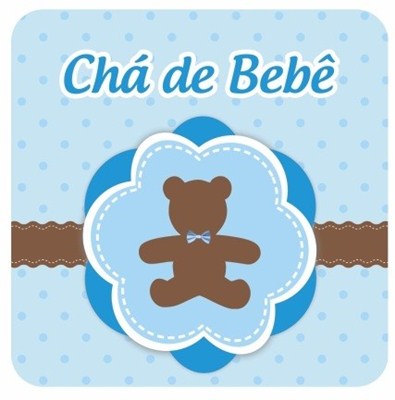 Convite Ch de Beb Urso Azul (08unid.) - Duster
