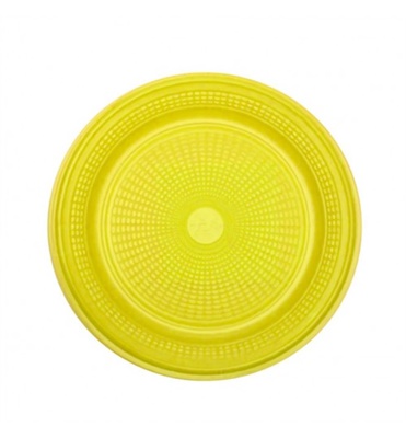 Prato Descartvel Amarelo 15cm c/10 unid. - Trik Trik