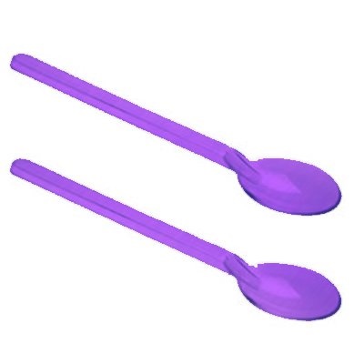 Colher Piccolo Roxo c/100 unids. - Plastilnia