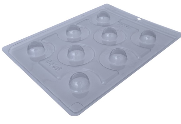 Forma de Silicone Esfera com Furo 25mm - BWB
