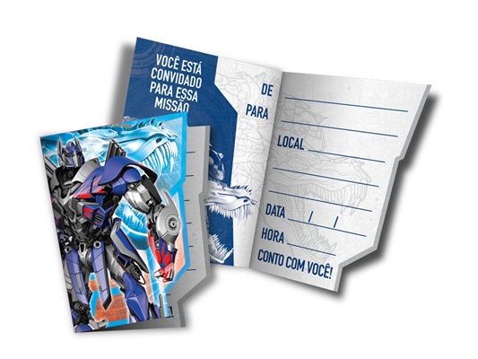 Convite Transformers 4 (08unid.) - Regina