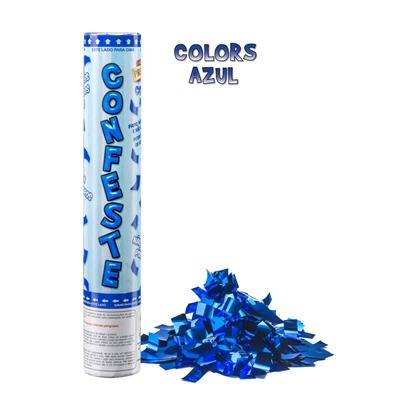 Lana Confete Premium 25cm Azul - Mundo Bizarro