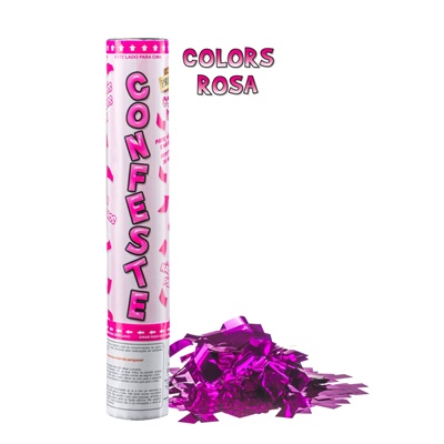 Lana Confete Premium 25cm Rosa - Mundo Bizarro
