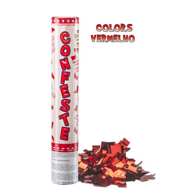 Lana Confete Premium 25cm Vermelho - Mundo Bizarro