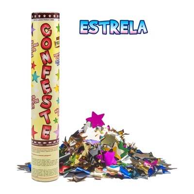 Lana Confete Estrela Colorido Premium 25cm - Mundo Bizarro