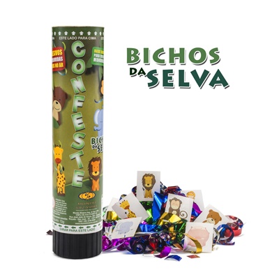 Lana Confete Kids Adesivos Bichos da Selva 21cm - Mundo Bizarro