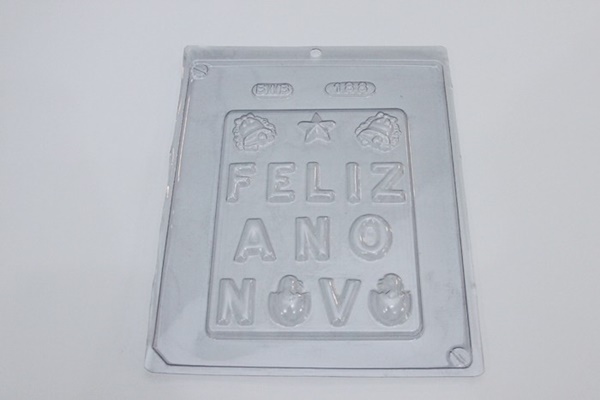 Forma Simples Placa Feliz Ano Novo - BWB