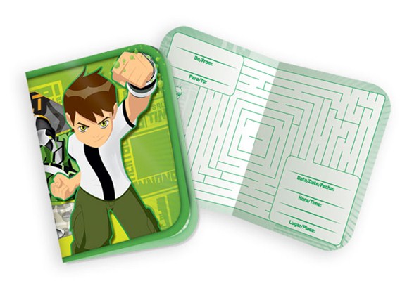 Convite Pequeno New Ben 10 - Regina (8 unid)