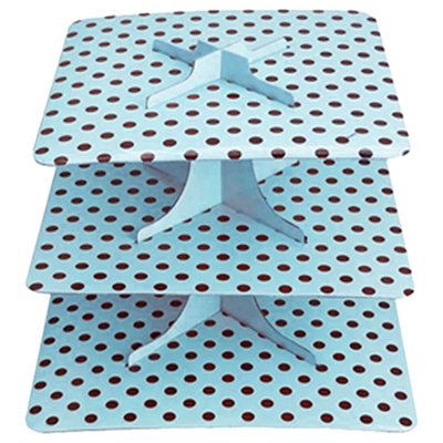 Cupcake Stand Azul Po Marrom - Ultrafest