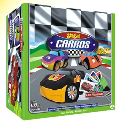 Chicle Carros Stikball Hortel c/ 100unid. - Aladim