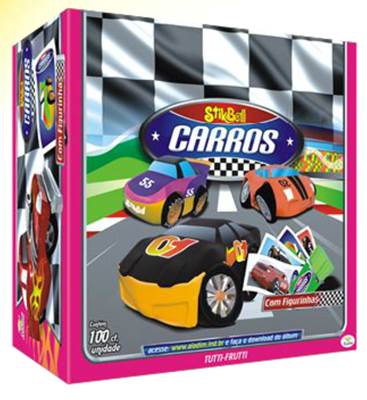 Chicle Carros Stikball Tutti-Frutti c/100 unid. - Aladim