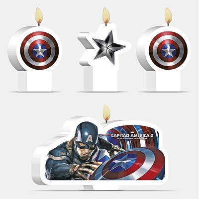 Kit Vela Plana Capito America 2 (04 unid.) - Regina