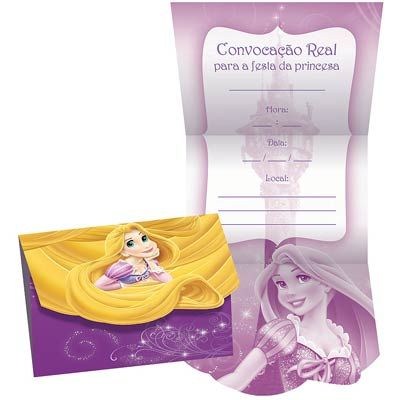 Convite Rapunzel (08 unid.) - Regina