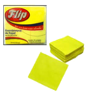 Guardanapo Papel 20x21 Amarelo (50 unid.) - Flip Festas