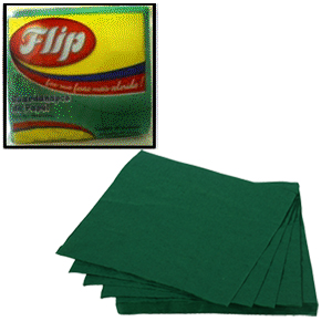 Guardanapo Papel 20x21 Verde Escuro (50 unid.) - Flip Festas