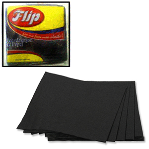 Guardanapo Papel 20x21 Preto (50 unid.) - Flip Festas
