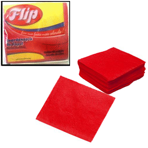 Guardanapo Papel 20x21 Vermelho (50 unid.) - Flip Festas