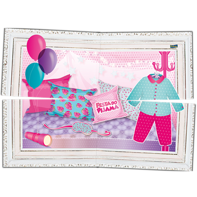 Painel 4 Lminas Festa do Pijama - Festcolor