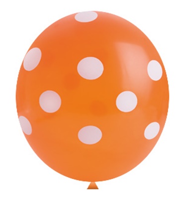 Balo 11 Confete Laranja c/25 unid. - Happy Day
