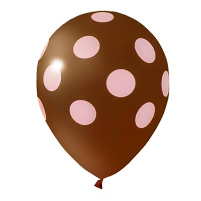Balo 11 Marrom com Po Rosa (25 unid.) - Happy Day