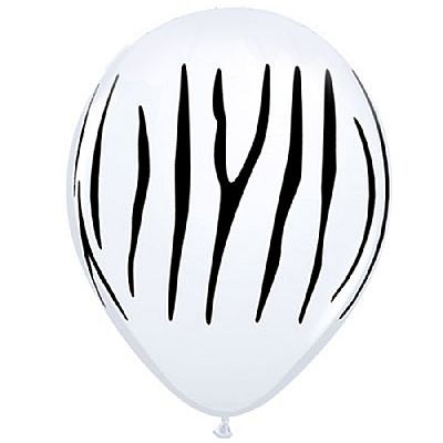 Balo 11 Branco Listras Pretas Zebra (25 unid.) - Happy Day