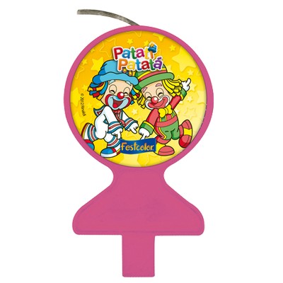 Vela Rosa Patat-Patat Infantil - Festcolor