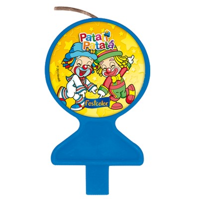 Vela Azul Patat-Patat Infantil - Festcolor