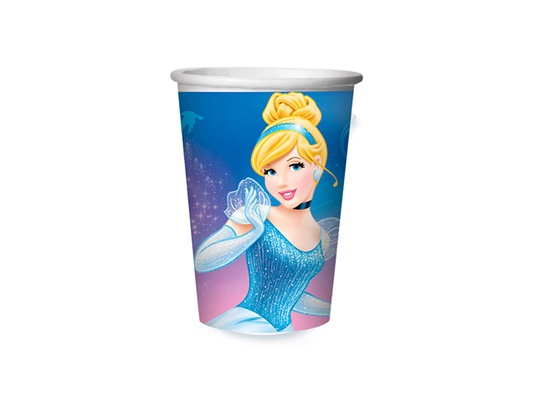 Copo 330ml Papel Cinderella Luz c/8 unid. - Regina