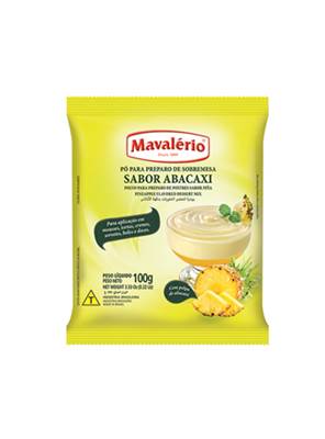 P p/ Preparo de Sobremesa Sabor Abacaxi 100grs - Mavalrio