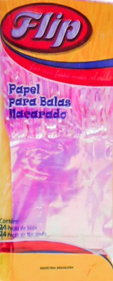 Papel para bala Nac. Rosa (24 unid.) - Flip Festas