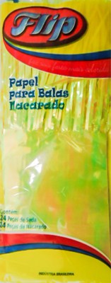 Papel para bala Nac. Amarelo (24 unid.) - Flip Festas