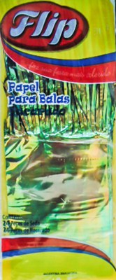 Papel para bala Nac. Preto (24 unid.) - Flip Festas