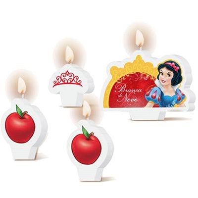 Kit Vela Plana Branca de Neve New (04 unid.) - Regina
