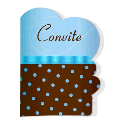 Convite Po Azul (8 unid.) - Festcolor