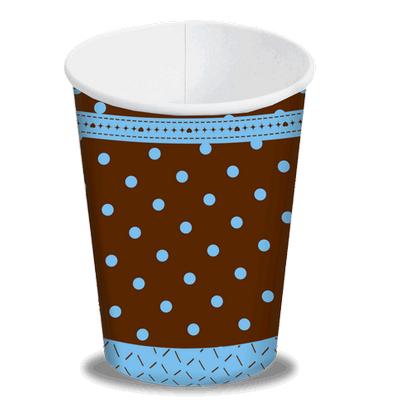 Copo de Papel Po Azul (8 unid.) - Festcolor