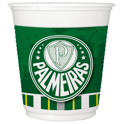 Copo Plstico 200ml Palmeiras (8 unid.) - Festcolor