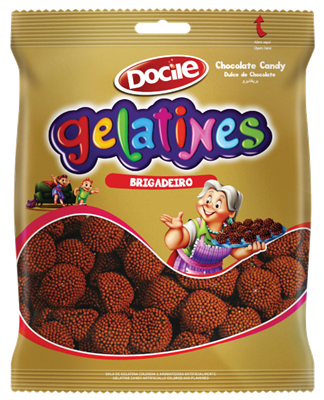 Bala Gummies Brigadeiro 80grs - Docile