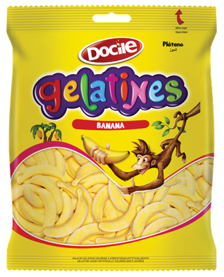 Bala Gummies Banana 80grs - Docile