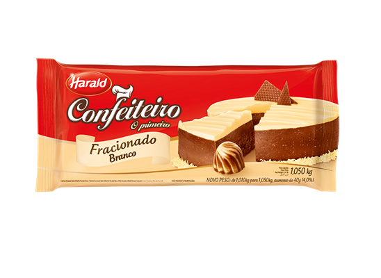 Cobertura Chocolate Branco - 1.05 Kg. Harald Confeiteiro