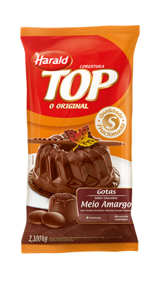 Cobertura Chocolate Meio Amargo - 2.1Kg Harald Top Gotas