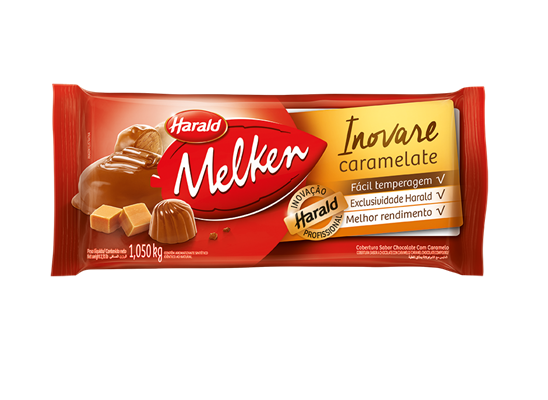 Cobertura Chocolate Caramelate em Barra 1,050Kg - Harald Melken Inovare