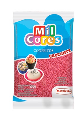 Confeito Mianga Rosa n0 500g - Mavalrio