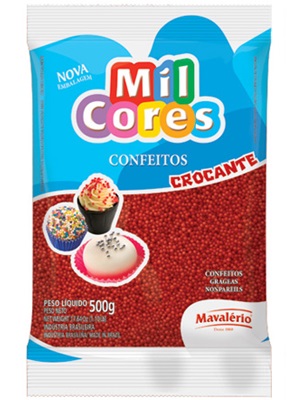 Confeito Mianga Vermelha n0 500g - Mavalrio