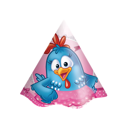 Chapu Galinha Pintadinha Rosa c/8 unid. - Festcolor